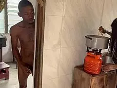 Pussy Squirt Explodes Wildly In Kitchen With Huge Big Black Cock Machine Riding Doggystyle