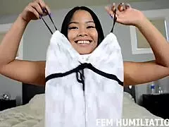 someone casually narrates a scene where a person is told to put on panties or face regret in a pov setup.