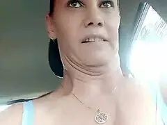 mature housewife flashes big tits outdoors in a humiliating public cum walk compilation