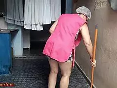 Maid catches boss masturbating and offers secret sex deal to avoid telling wife