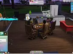 Sims 4 - vracím se k Sims, milfka a goth milfka žijou spolu a šukají s různýma chlapy