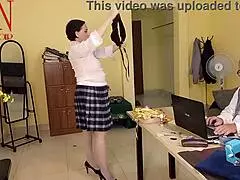 oh man, yoga time in the office with regina noir, like scene 1, stretching out and feeling that flow, ya know