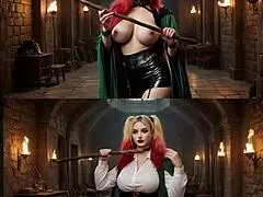 Arcadia academy music video showcases SFW and NSFW versions side by side with all AI-generated women