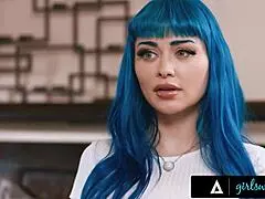 i feel so naughty as destiny mira teaches jewelz blu squirting with toys and licking in the dorm