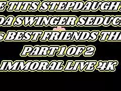 yo this curvy babe ayda gets spanked by stepdads buddy dean then spitroasted with riding and deepthroat action