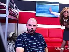 hey big titty teacher julia ann, suck and fuck my stiff dick while riding cowgirl in heels