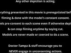 Dr Tampa Locks Up Broad Naomi Alice In Latex With Gloves And Handcuffs Spreading