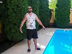 I adore watching busty blonde Juju Meirelles ride huge cock in her debut scene