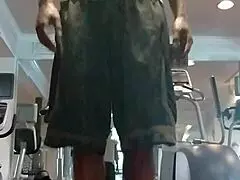 at 21 i'm uh a skinny black girl from usa doing solo workout in gym dorm