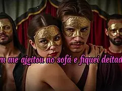 so i ended up turning into the little slut for my husband's friends in this erotic real story with synthetic images and voice