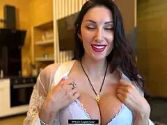 Stepson Pounds Stepmom's Pussy Hard Until He Fills It With Cum.