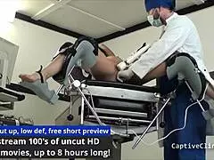 i uh i mean i'm like totally the human guinea pig here phoenix rose in this wild latex skirt spreading scene with vibrator close-ups and gloves