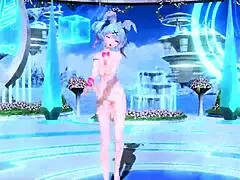 Hatsune Miku AI no uta project diva nude mod rabbit hole costume big tits ass