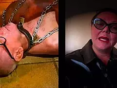 I am dominatrix mistress april welcoming you to my intense block house full of bondage and strapon domination