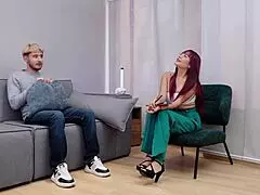 oh man my psychologist turned out to be this horny whore who seduced me and swallowed my cum 😈💦