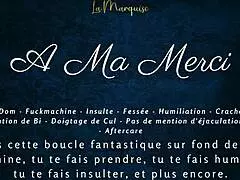 European femdom delivers French dirty talk in jerk off instructions audio. ASMR style commands put you at her mercy with intense guidance.