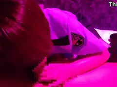 Petite Asian girlfriend in police uniform gives cute blowjob and gets licked to orgasm on bed
