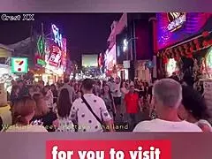 Walking down Walking Street in Pattaya on Halloween 2024 with neon lights shining and sexy costumes all around