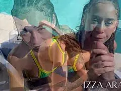 latina newbie takes spanking and wet pussy licking from best friend in first-time tease