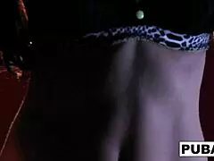 Kendall boldly teases her wet pussy while masturbating nude as a skinny brunette pornstar