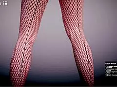 Whoa, this blonde teen with big tits and chubby ass is posing in fishnets and glasses! 😍