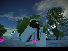 Passionate feelings surge while fucking Italian girl in Roblox part 2