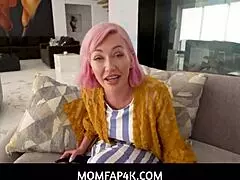 What Makes This Big Tits Milf Stepmom with Pink Hair So Alluring as She Seduces Her Stepson in POV?