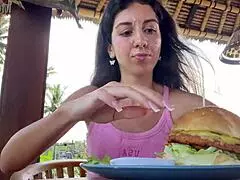 asked the waiter to cum on my face in a public cafe, contrasting how i only like to dine covered in cum during cumwalk.