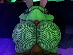Roblox Bunnygirl Roommate Craves Huge Cock Blowjob and Creampie in 3D Dorm Fun!