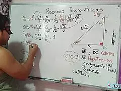 Hey student, what's the sexual angle in your hypotenuse at 45 degrees with this nerdy teacher?