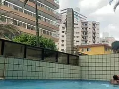 what if he kept rubbing his hard cock on me while flashing in the pool like an exhibitionist