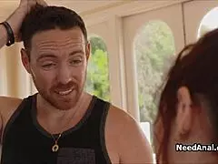 redhead pawg gives blowjob during yoga session with intense hardcore ass action