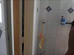 stepmom joins stepson in steamy taboo shower session