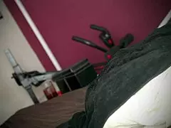 Curved Cock Plunges Deep into Tight Black Toy - Massive Cumshot Explosion!