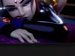 Thicc Fat Ass Widowmaker Twerking with Halloween Mercy Fucking Huge Raven Cock Tease Compilation