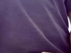 Pretty wife enjoys shower sex with friend via video call featuring intense pussy licking and handjob orgasm