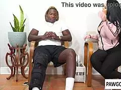 ryan smiles and spits on that huge cock before sucking it deep for pawgqueen!