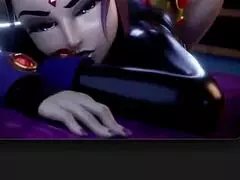 Thicc Fat Ass Widowmaker Twerking with Halloween Mercy Fucking Huge Raven Cock Tease Compilation