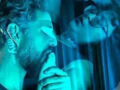 Craving for pussy and feet attention, with redhead and brunette latinas licking clit in femdom bdsm session