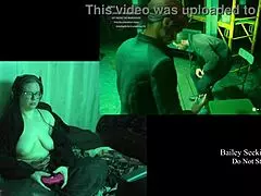 holy fuck bbw brunette's huge natural tits jiggle naked in night springs!