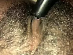 Watch Dripping Wet Ebony Pussy Get Ripped Clothes and Hairy Solo Orgasm Play