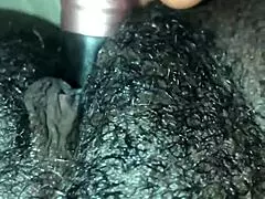 Watch Dripping Wet Ebony Pussy Get Ripped Clothes and Hairy Solo Orgasm Play