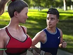 a wife and stepmom out jogging... her big tits and ass bouncing everywhere 😍🍑