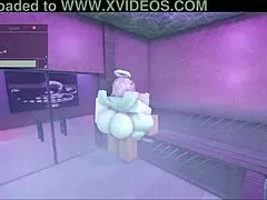 В сауната парата се вдига докато гореща дама забива дебелия си хуй дълбоко в мен