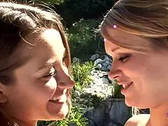 Yoga Session Sparks Steamy Lesbian Fingering Between Slim Beauties