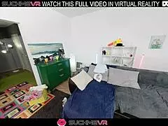 Blonde mila pie teases with her curves during intense vr encounter