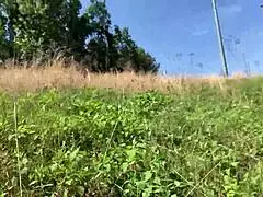 clitlicker662 flashes hairy pussy solo in forest voyeur outdoor masturbation update