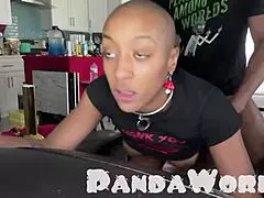 Feel this bald ebony slut's asshole wrecked by massive bbc!