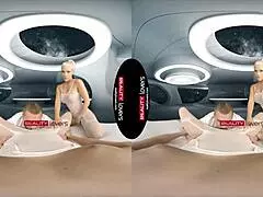 i finger my pussy then get fucked doggystyle in stockings threesome