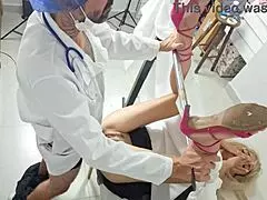 stepmom at gyno fucked by doctor next to stepdaughter, cum on ass!?